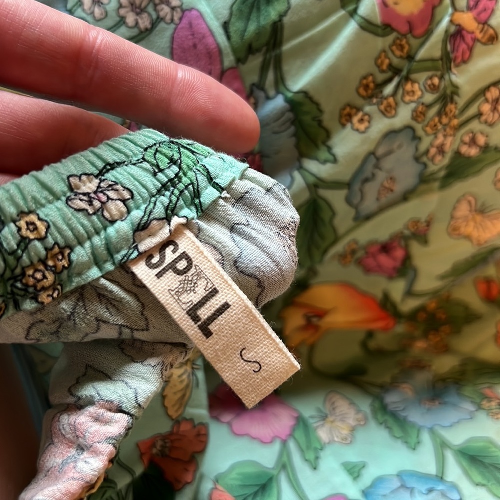 Spell Byron Front-Tie Floral Skirt w/ Pockets - Picture 4 of 4
